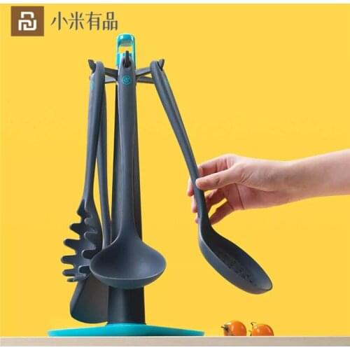 Youpin Long Handle Silicone Cooking Baking Spatula Scoop Kitchen Utensil Non-stick Wok Shovel Kitchen Tools Accessories Cookware