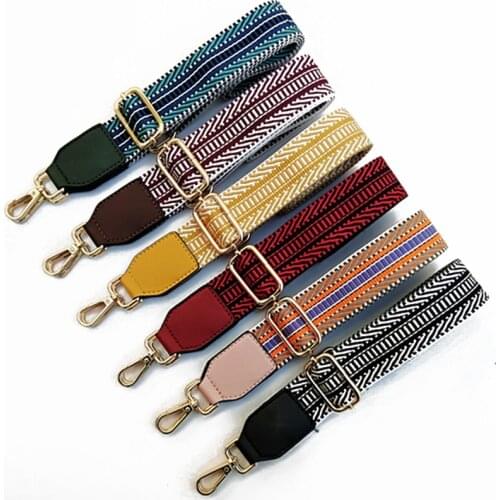 120cm Replacement Belt Bag Strap Fashion Adjustable Crossbody Shoulder Strap Cotton Fabric Wide Handbag Handle Bags Accessories