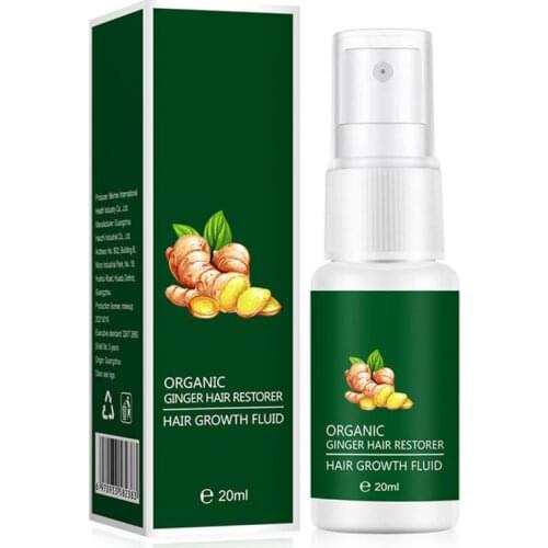 20ml Ginger Hair Restoration Spary Help For Hair Color Treatment Anti-Hair Loss Herbal Hair growth Spray 7 Days Anti-loss Spray