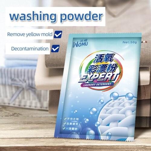 Laundry Detergent Household Cleaning Chemicals Liquido Para Lavar Ropa Portable Washing Powder Travel Wear 50g Phosphorus Free