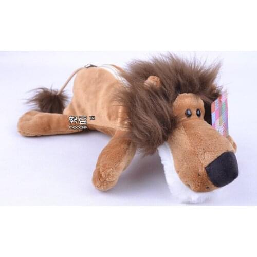 Super cute 1pc 25cm forest lion plush school little bag baby stuffed toy children gift