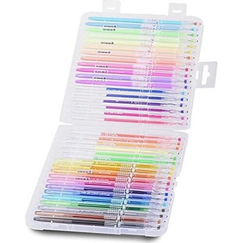 Highlighters 36 Colors Fluorescent Glitter Pastel Gel Pens for Scrapbooks Greeting Cards Party Invites Office School Supplies
