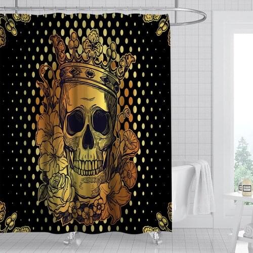 Waterproof Mildew-proof Shower Curtain Digital Non-perforated Printing Bathroom Curtain Luxury Shower Curtain Bathroom Decor