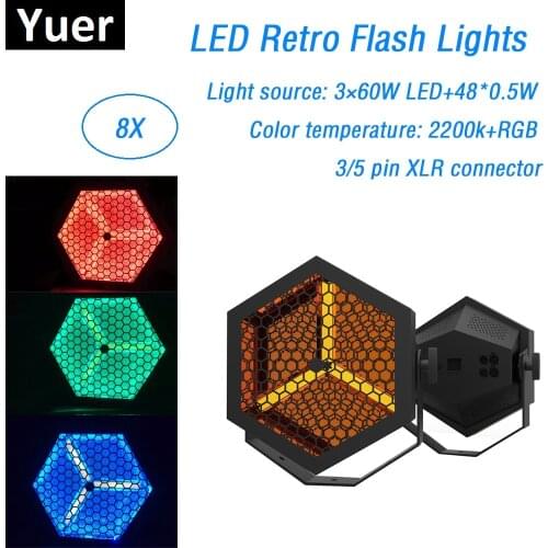 8XLot High Quality 3X60W LED Retro Flash Lights Whirlwind Laser Projector Stage Disco DJ Club KTV Family Party Lights For Sales