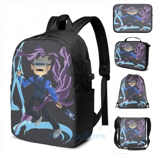 Funny Graphic print Imitation Blue Future Tom Eddsworld USB Charge Backpack men School bags Women bag Travel laptop bag