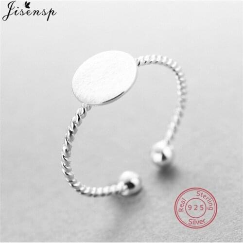 Minimalist Geometric Round Ring Real 925 Sterling Silver Fine Jewelry for Women Girls Engagement Rings Birthday Accessories Gift