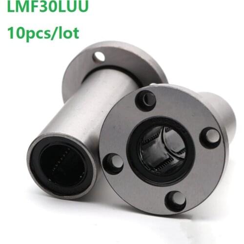 10pcs/lot LMF30LUU Long Type Round Flange Linear Bushing linear Bearing for linear shaft CNC 3D printer