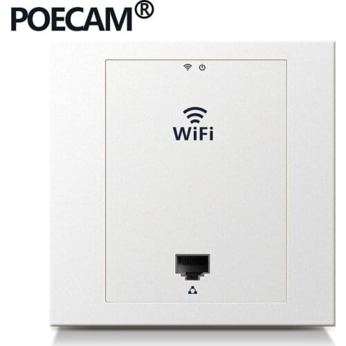 2.4G 300Mbps wireless router repeater 86 pannel AP type wifi in wall access point Optional poe 24V or 110V to 220V