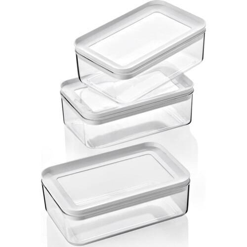 Queens Kitchen 3 Pcs 750ML Acrylic Storage Container