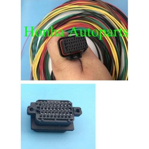1 pcs free shipping wire harness Motec/Haltech ECU 34 PIN Female Connector DTA S60 & S80 wire harness with male connector