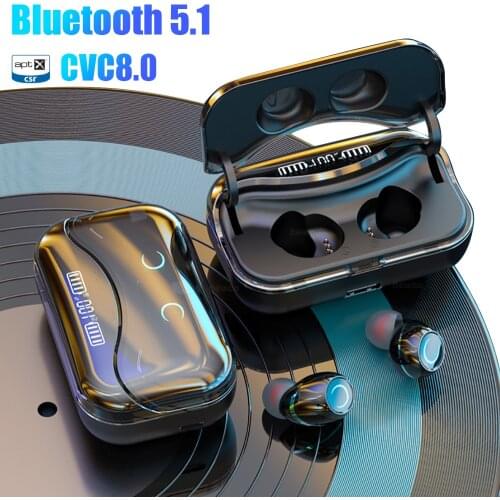 Bluetooth 5.1 headphone Touch Control Wireless Earphone HiFi Noise Waterproof Headset Sports Gaming Auriculares with LED Display