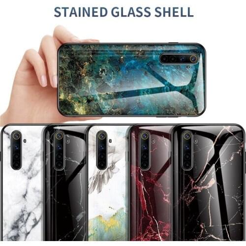 Marble Tempered Glass Phone Case For OPPO Realme X50 X20 Pro C3 C2 Cover Coque For OPPO Realme 6 5 3 Pro 2 XT X Q Anti-fall Case