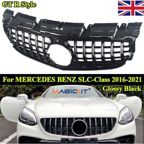 MagicKit Glossy Black Main Upper Grille For Mercedes-Benz R172 SLC Class 2016-2020 GTR