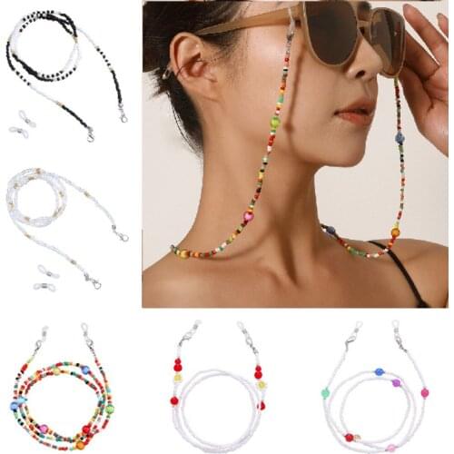 Color Glasses Chain unisex Colored Beaded Glasses Chain Eyeglass Lanyard Anti Slip Sunglasses Strap Spectacles Cord Accessories