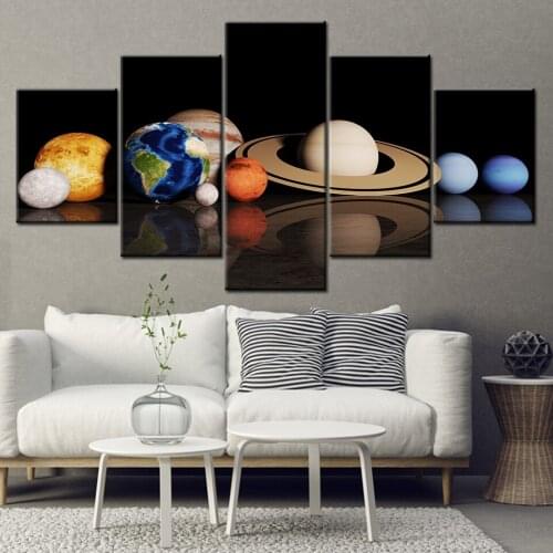 HD Prints Canvas Wall Art Living Room Home Decor Pictures 5 Pieces Earth planet Wallpaper Paintings Anime Posters Framework