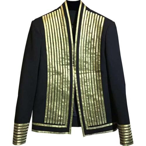 European and American trend phnom penh heavy industry suit jacket men personality slim dress nightclub