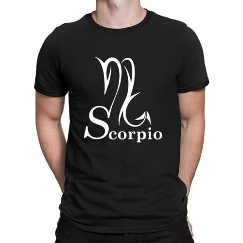 Scorpio Zodiac Sign Symbol T shirts Summer Streetwear Graphic Custom Mens T Shirt Trendy Cotton Simple Comfortable Anlarach