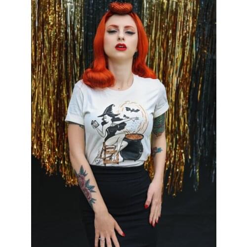 Colored Witch Book Of Spells T-Shirt 100% Cotton graphic casual funny street style tumblr women tumblr Fashion tshirt top tee