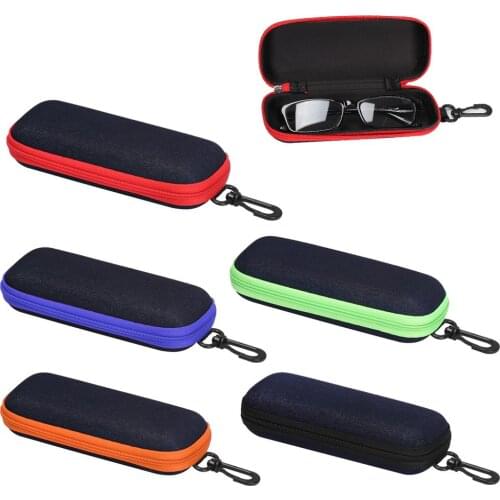 Denim Fabric Glasses Box Zipper Sunglasses Protection Resistance Container Eyeglasses Case TravelReading Glasses Carry Bag