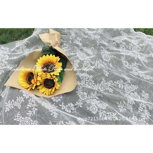 Ins korean Outdoor Mat Table Cloth Pastoral Wind Mesh Camping Mat Lace Picnic Cloth Spring Outing Lawn Mat Picnic