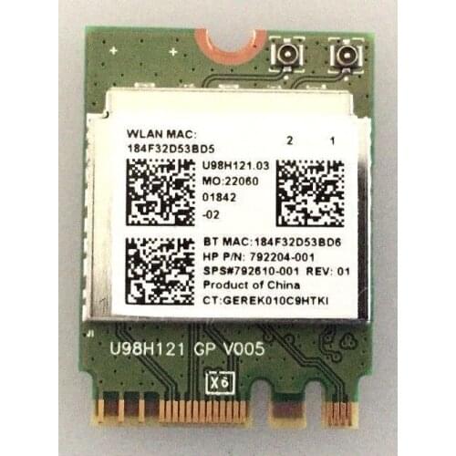 Wireless Adapter Card for HP Pavilion All in One 22-a113w Realtek RTL8723BE WiFi Wireless Card 792610-001 792204-001