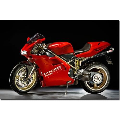 Ducati 748 Desmoquattro Motorcycle Picture Wall Art Poster Canvas Prints Painting for Living Room Decor