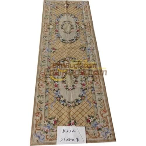 New Price French Needlepoint 100% Wool Floral Carpet Big Carpet For Living Room Hand Knitted Carpets Runner