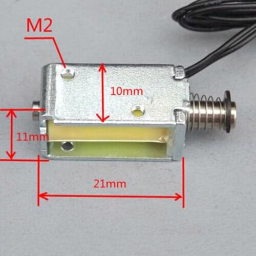 Through-type push-pull small electromagnet DC12V 120mA miniature electromagnet stroke 4mm
