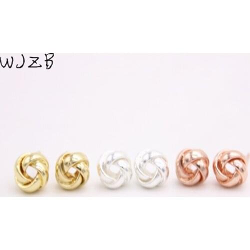 WJZB Fashionable spiral ball stud earrings.A spherical ear nail for popular .Design for beautiful women