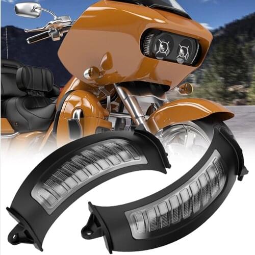 Motorcycle Front Headlight Led Amber Turn Signal Light With White /Amber DRL Lamp Refit for Road Glide 2015 2016 2017 2018 2019