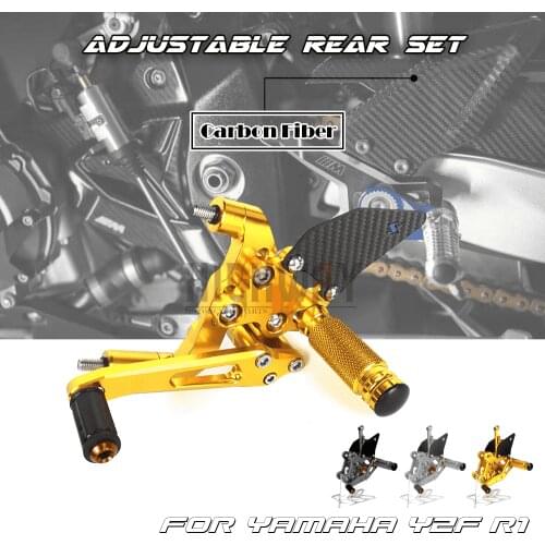 Motorcycle CNC & Carbon Footrest Rear Sets Adjustable Rearset Foot Pegs for DUCATI Panigale 1199 1199S/R 899 2012-2017