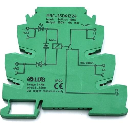 MRC-25A61Z24 Relay ssr 6A 250VAC/DC Output LED Electromagnetic relay module solid state relay Switch NO/NC ULTRA SLIM MINI RELAY