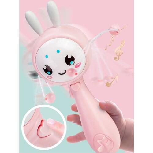 Musical Flashing Baby Mobile Rattles Teether Toy Hand Bells Newborn Infant Stroller Pacifier Weep Tear Educational Toys 0-12M