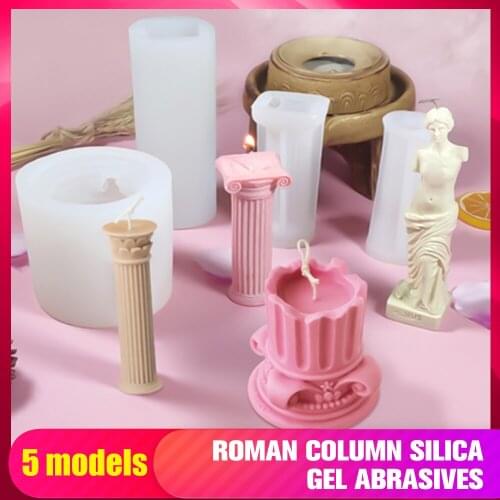 Roman Column Silicone Candle Mold DIY Venus Scented Human Body Mold Candle making jars Art Sculpture Model Wax Mold Crafts Gifts