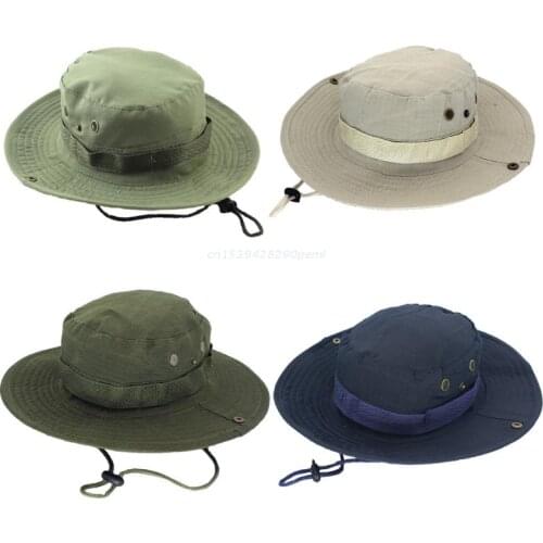 Summer Bucket Hat For Men Women Cotton Visor Mesh Hole Sun Hats Large Wide Brim Dropship