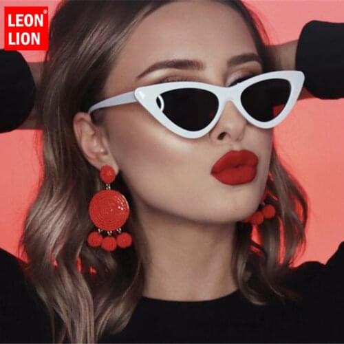 LEONLION Cat Eye Shade For Women Fashion Sunglasses Brand Woman Vintage Retro Triangular Glasses Oculos Feminino Sunglasses Sexy