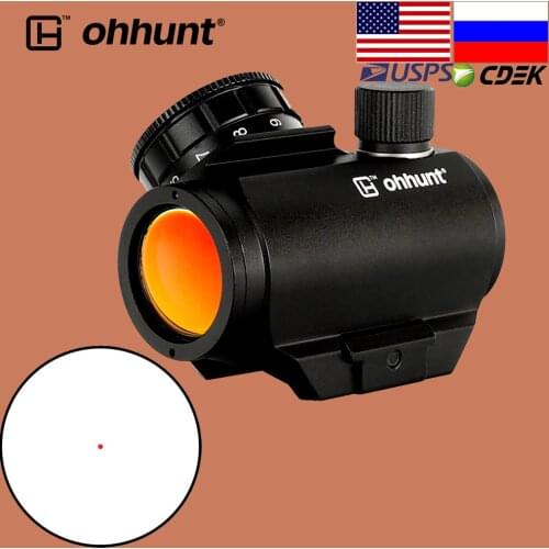 Ohhunt Tactical Compact 1X21 Red Dot Sight 3 MOA Scope with Quick Release Base Picatinny Rail Mount for Hunting Rifle