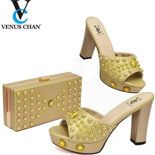 New Arrival Shoes and Bags To Match on Sale Italy Shoe and Bags Set for Woman High Quality African Women Party Pumps High Heels