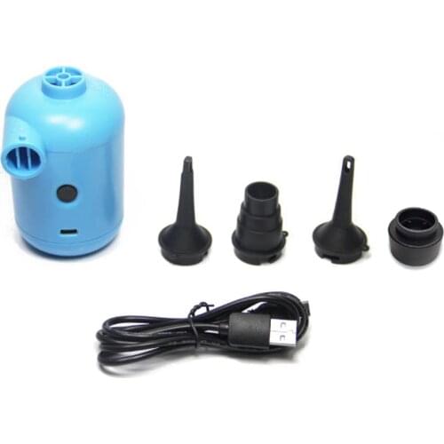 USB Electric Air Pump Portable Air Pump With 3 Nozzles Micro Inflator For Swimming Pool Air Mattress, Inflatable Boat
