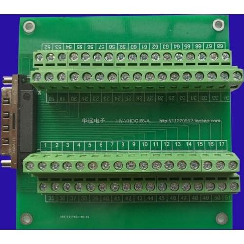 VHDCI 68 Small SCSI 68 Female Head Adapter Board Terminal Board Terminal Block with Screws