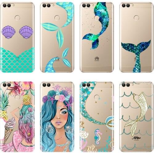 Back Cover For Huawei P9 P10 P Smart Plus P20 Lite Pro Mermaids Girl Soft Phone Case Silicone For Huawei P8 P9 P10 P20 Lite 2017