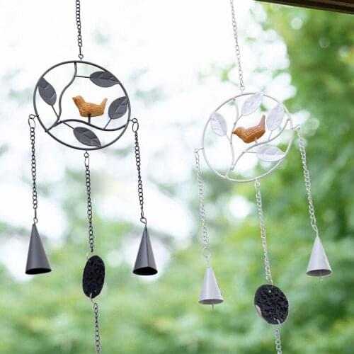 Zakka Creative Bird Handmade Metal Wind Chimes Hanging Decoration Decoracion Habitacion Dream Catcher Girls Room Decor Kids Gift