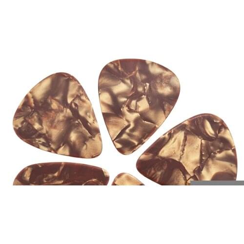 100pcs/lot Prompt ship 316 Shape Pearloid Brownl Guitar Pick Acoustic Electric Bass Gutiar Plectrum Guitarra Thin/Medium/Heavy