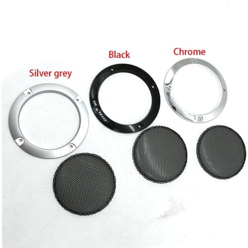2pcs 3 Inch 95mm Silver Speaker Protective Grille Circle Black Iron Mesh Decorative Audio Diy Arcade Game Cabinet