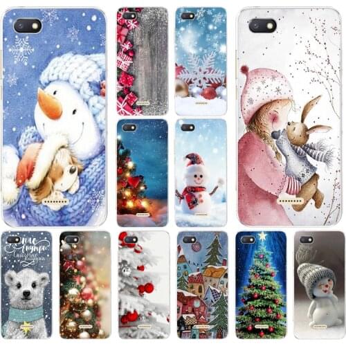 24AS Merry Christmas 2 Soft Silicone Tpu Cover phone Case for Xiaomi Redmi 6 6A Pro Note 6 Pro