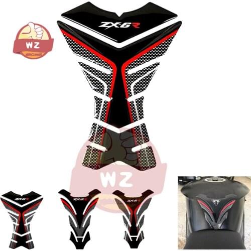 3D Motorcycle Tank Pad Protector Decal Stickers Case for Kawasaki ZX6R ZX-6R ZX-6RR Tank