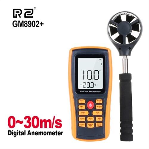 RZ Wind Speed Meters 0-45M/S Digital Anemometer Wind Speed Meter Air Volume Ambient Temperature Tester With USB Interface