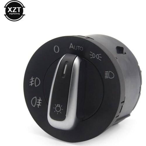 Car Style Headlight Control Switch Car Fog Light Plating Knob Replacement Car Accessories for VW Golf 5 Sagita CC B6 2005-2013