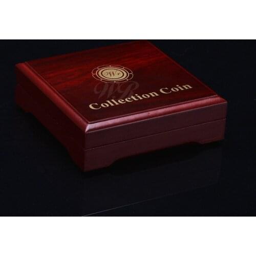 WR Non-currency Coins Holder Quality Black Coin Box for Gold Plated Replica Coins Accessories Christmas Birthday Gift Souvenir