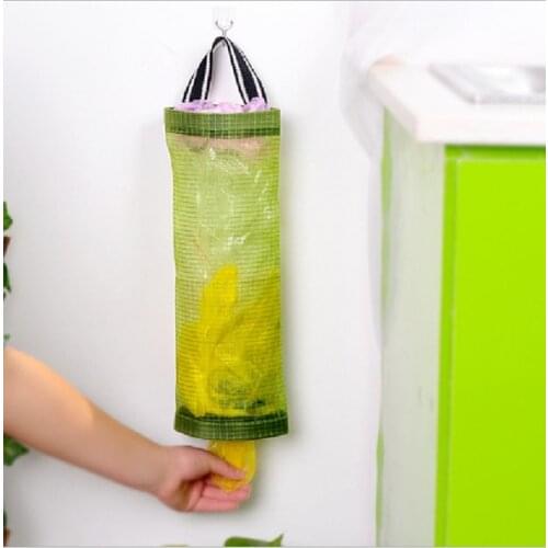 Home Grocery Bag Holder Wall Mount Storage Dispenser Plastic Kitchen Organizer